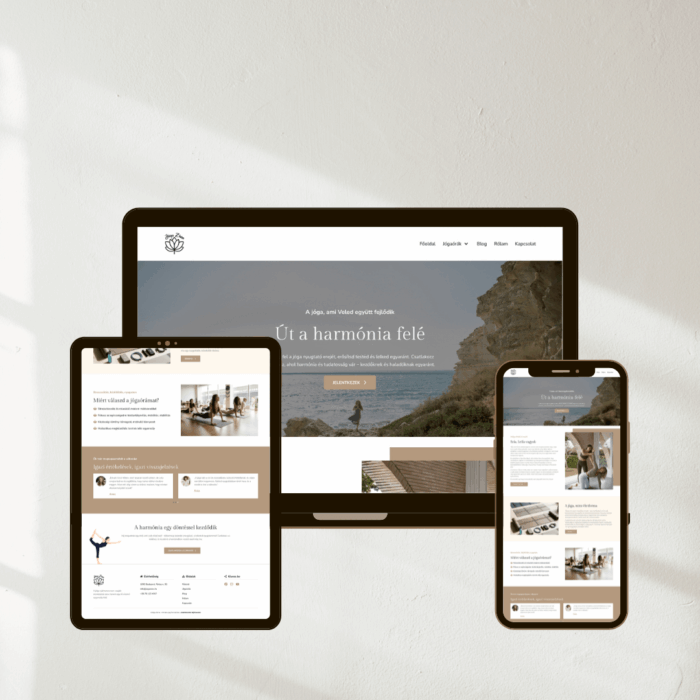 Webdesign munkáim - jógazóna