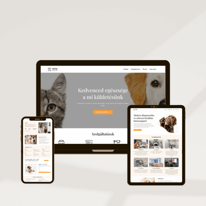 Webdesign munkáim - vettyrendelo.hu